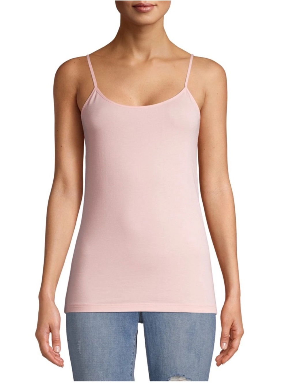 Time And Tru Women's Cami Shirt Size L (12-14)Light Pink Adjustable Strap New